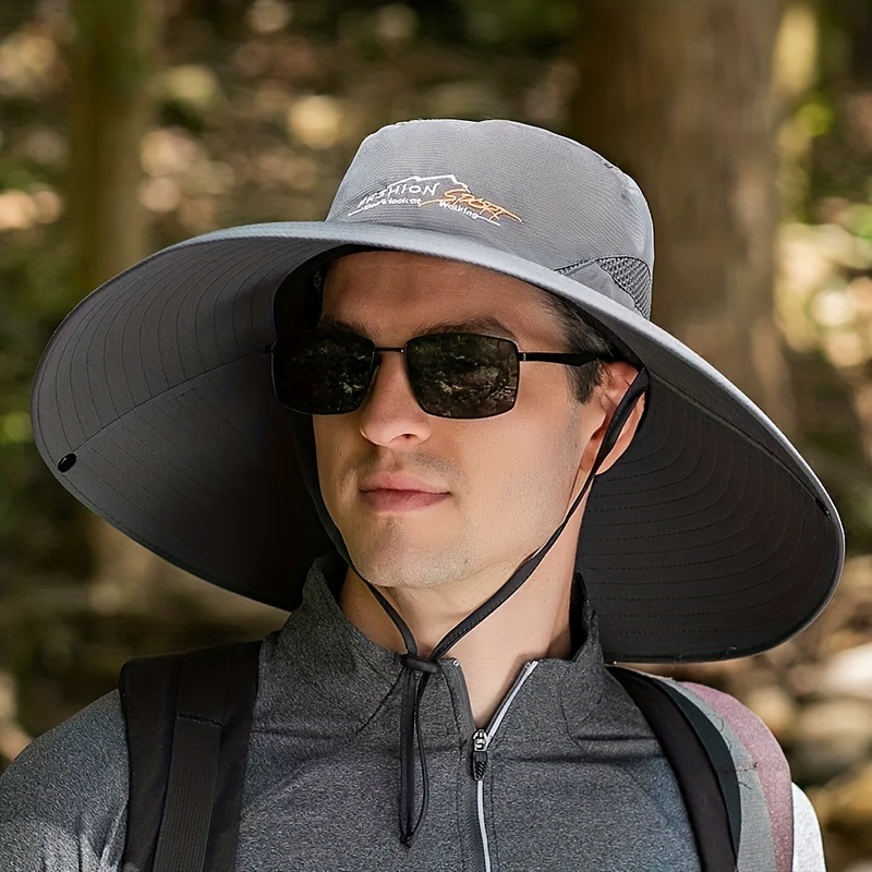 Sombrero de sol plegable para hombre, protección solar de verano, ala  ancha, para exteriores, senderismo, pesca, sombrero de pescador