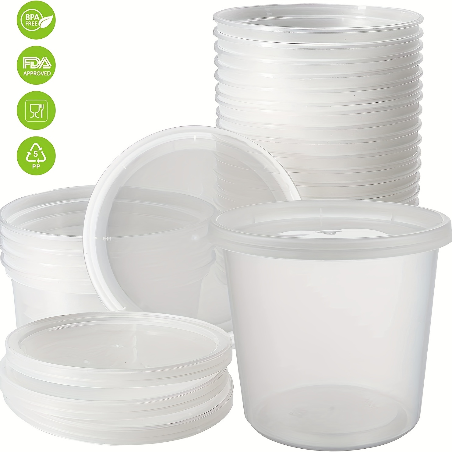 Plastic Containers With Lids Meal Prep Containers Take Out - Temu