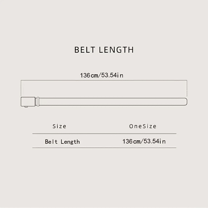 Y Letter Style Auto Buckle Men's Business Casual Leather Belt