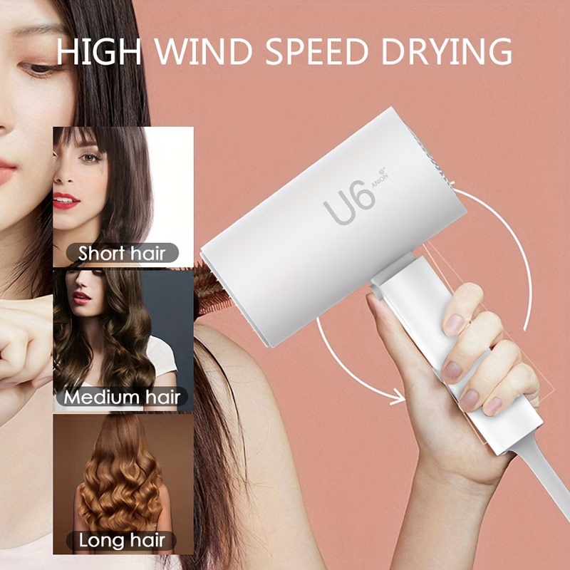 Household Vacuum High-speed Hair Dryer, Low Noise, Ionic Hair Care Blow  Dryer - With 1 Nozzle