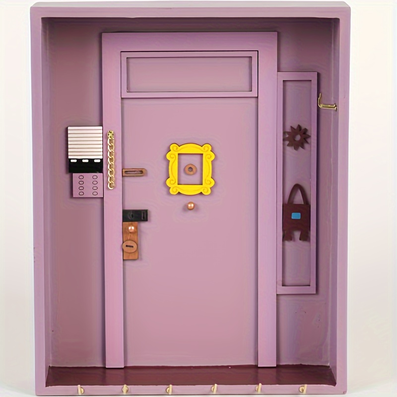Wooden Key Holder Elevate Home Decor Stylish Wooden Purple - Temu