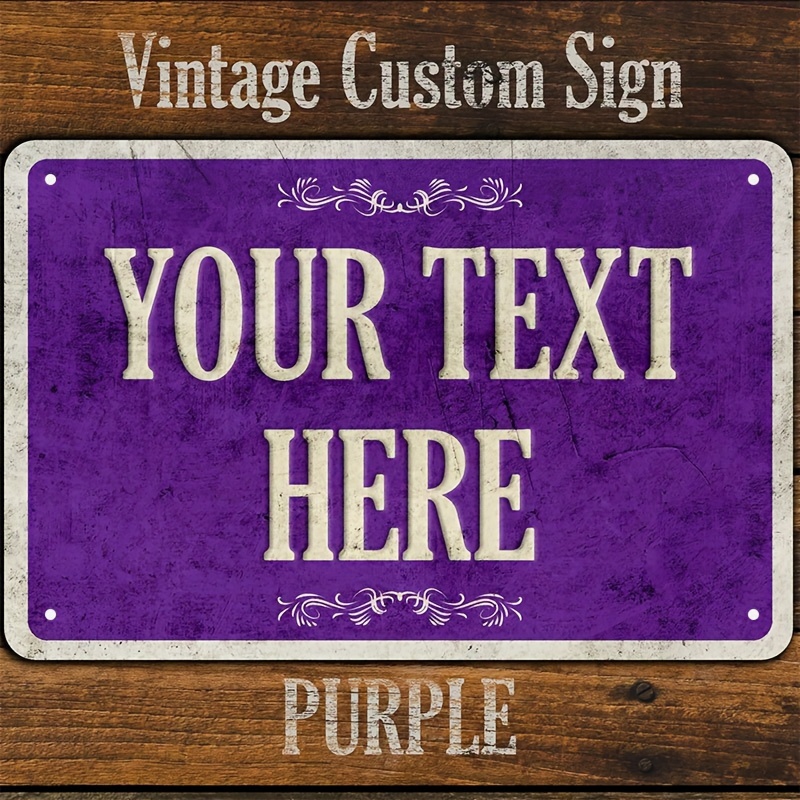 1pc Personalized Vintage Metal Tin Sign Custom Name Metal Sign Unique ...