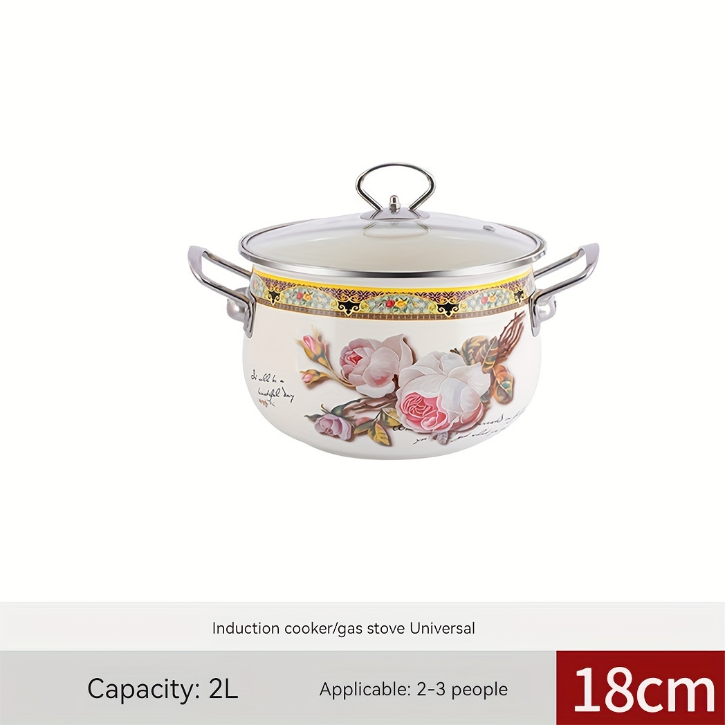 premium enamel soup pot with dual handles high temperature resistant large capacity for   boiling versatile for gas or     home and restaurant kitchens details 12