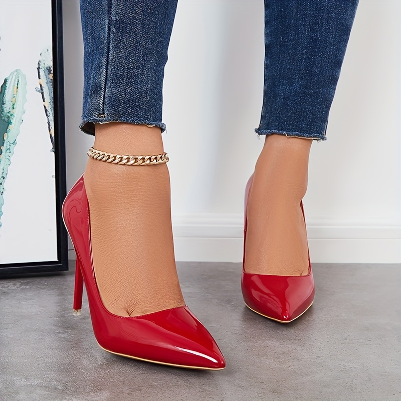 Women's Classic High Heels Patent Leather Stiletto Pumps