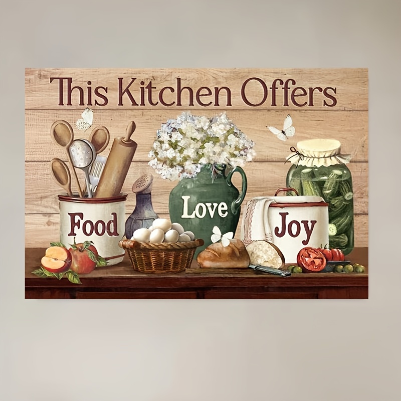  Funny Kitchen Signs Decor-Kitchen Farmhouse Decor-Personalized  Kitchen Metal Sign-Retro Kitchen Counter Accessories-12x8 Inch Hanging  Plaque Home Wall Decorations-Family Recipes : Home & Kitchen