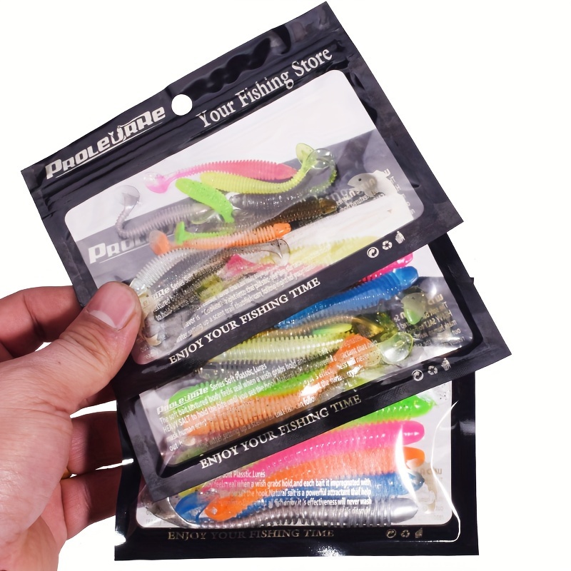 Roexboz 5pcs Rubber Fishing Lures Rubber Stone Shrimp besters Bionic  Fishing Lures Soft Fishing Lures Bionic looach Soft Bait Soft Paddle Tail  Fishing