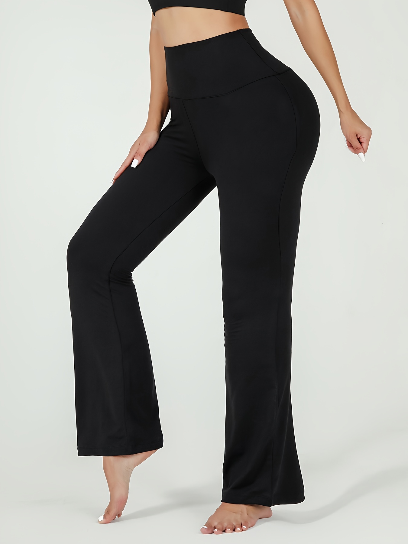 Buy MVSE Women's Real Tummy Control Pants! Black Cotton +10% Elastane. High  Waist. Slim Straight Fit. Super Soft Stretchy. M at