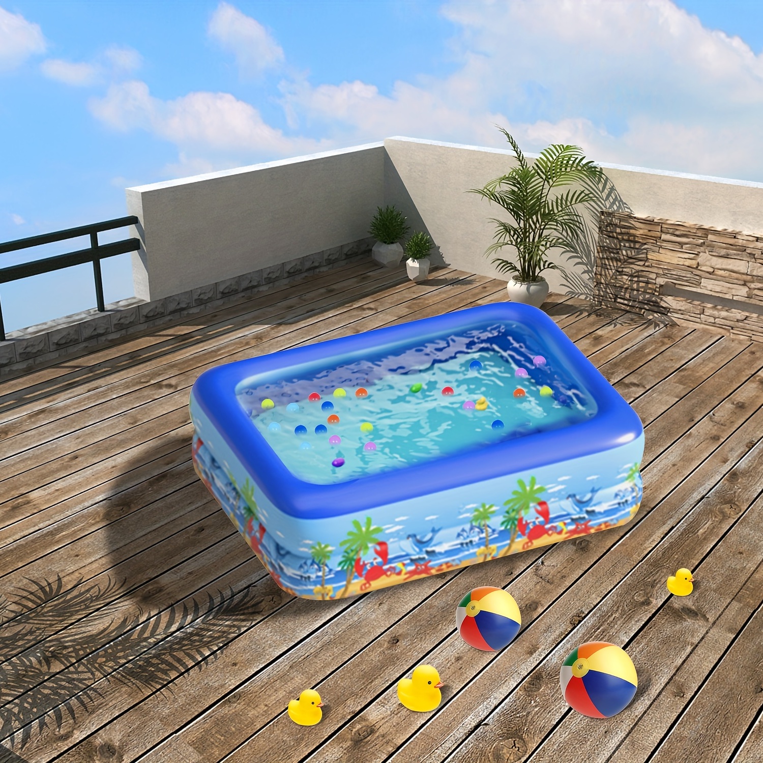Children's Inflatable Swimming Pool Beach Second Ring Bubble - Temu