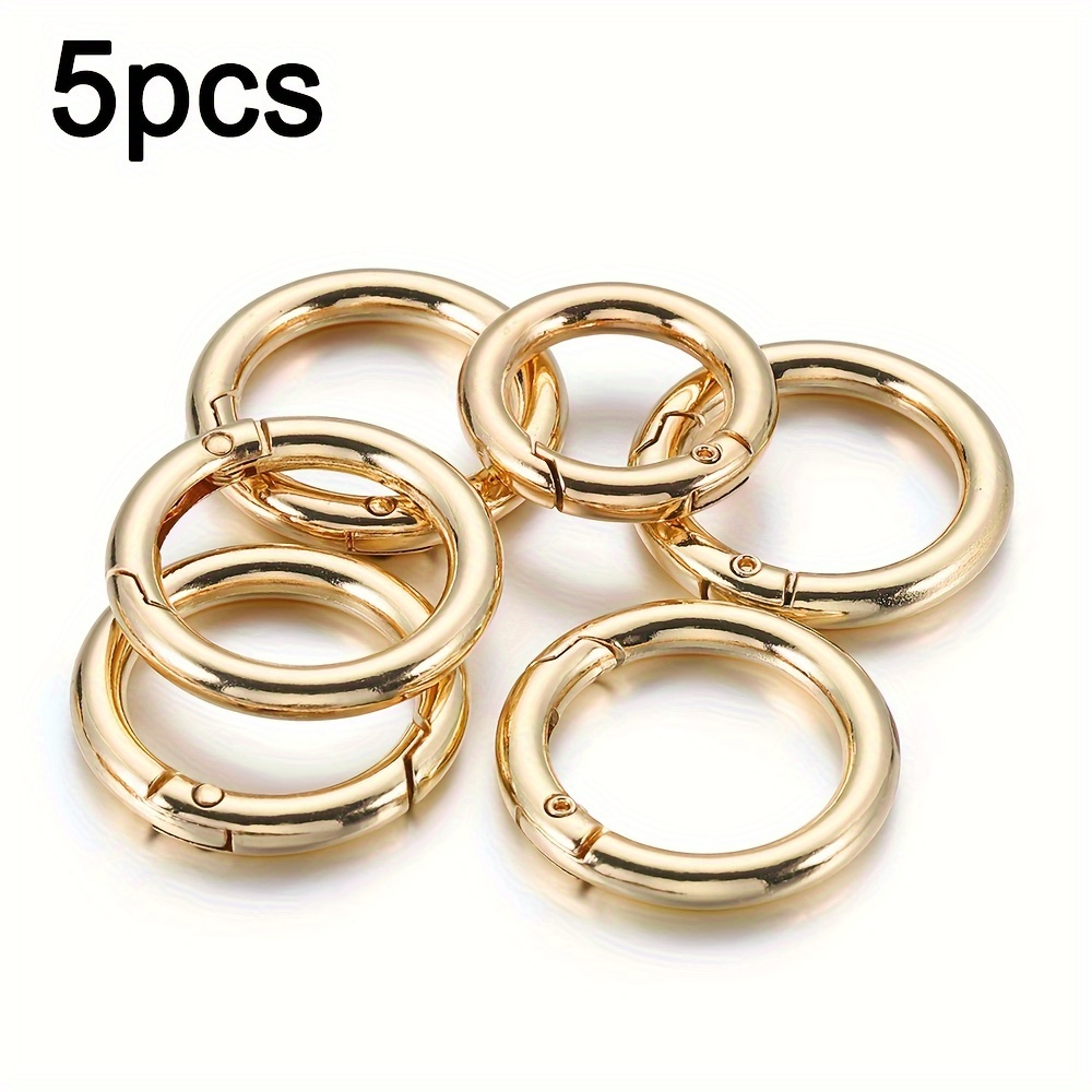 Openable Metal Spring Clasp Ring Round Carabiner Keychain - Temu