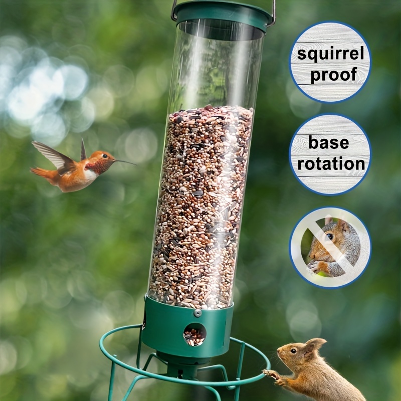 Mangeoire à oiseaux sauvages rotative à l'épreuve des écureuils