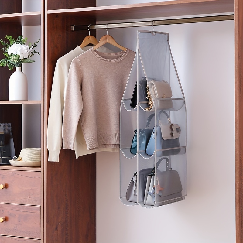  LONGTEAM Hanging Purse Handbag Organizer Homewares Nonwoven 10  Pockets Hanging Closet Storage Bag : Home & Kitchen