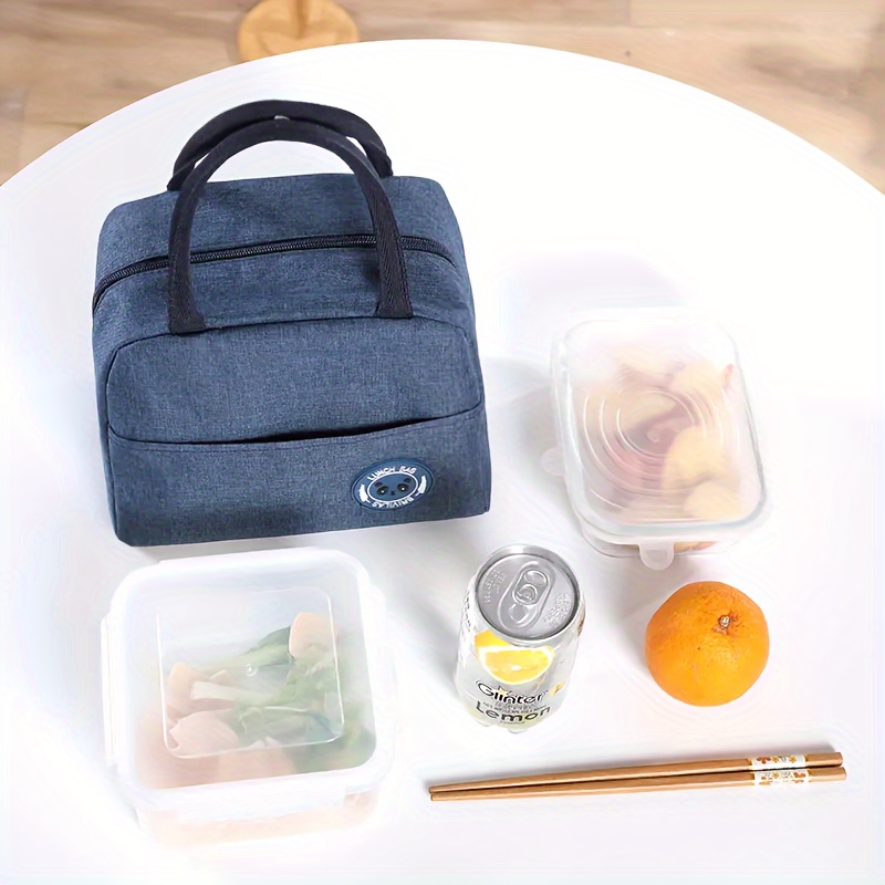 Insulation bag lunch box bag portable portable insulation bag lunch bag  with rice bento bag lunch box storage bag ice bag 1pc navy blue