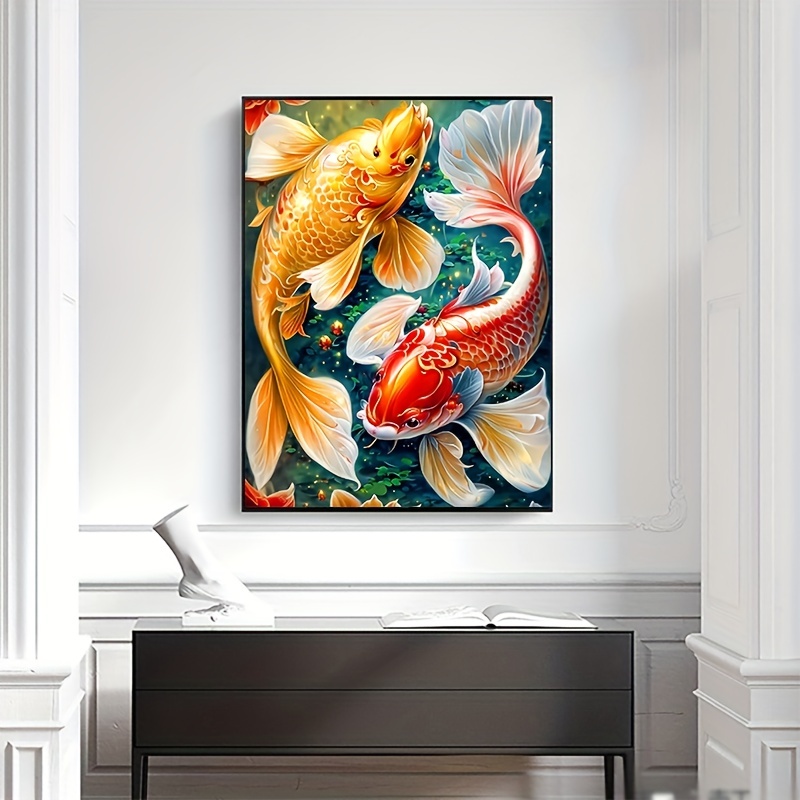 Diy Carp Pattern Diamond Painting Set, Mosaic Decorative Craft