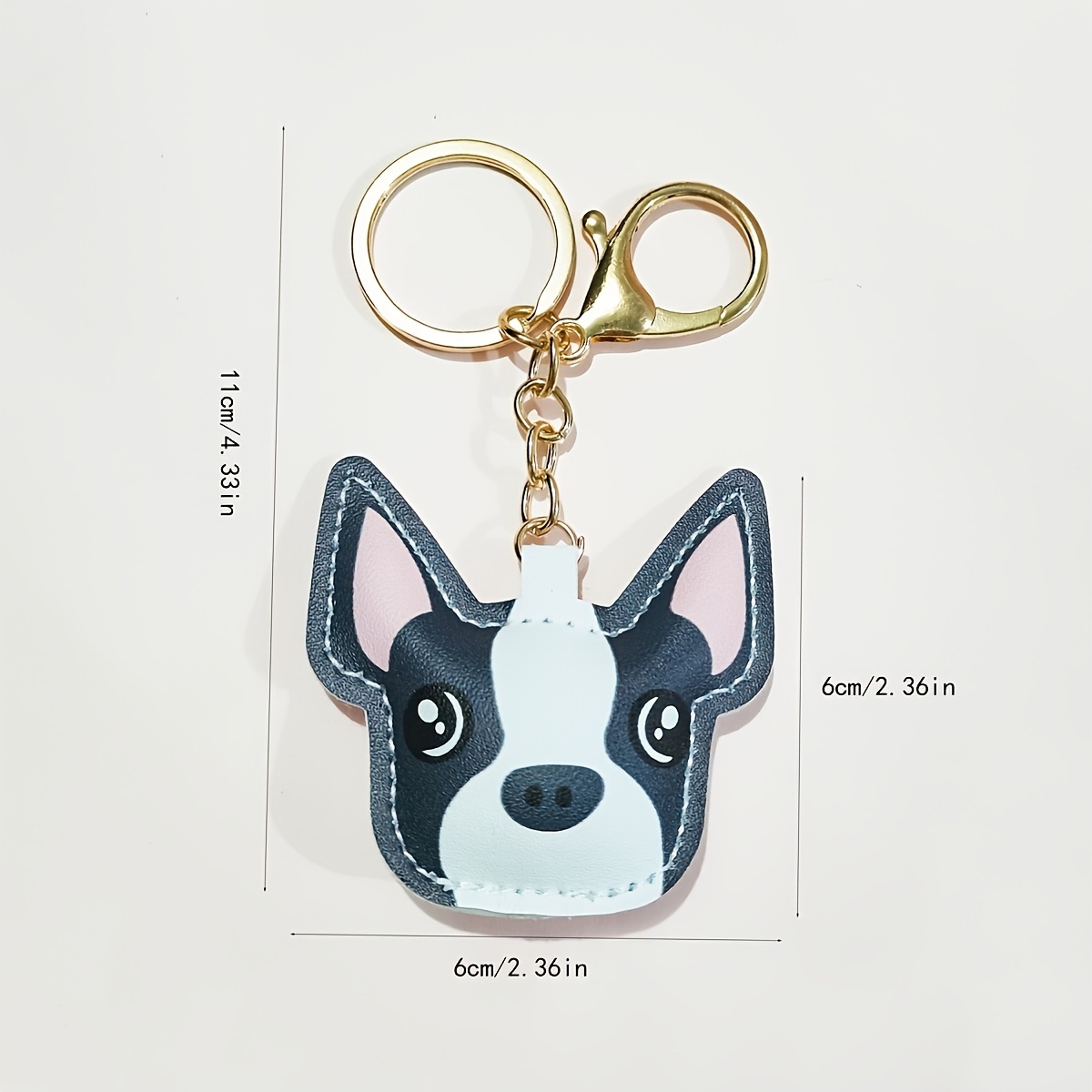 Leather hot sale dog keyring