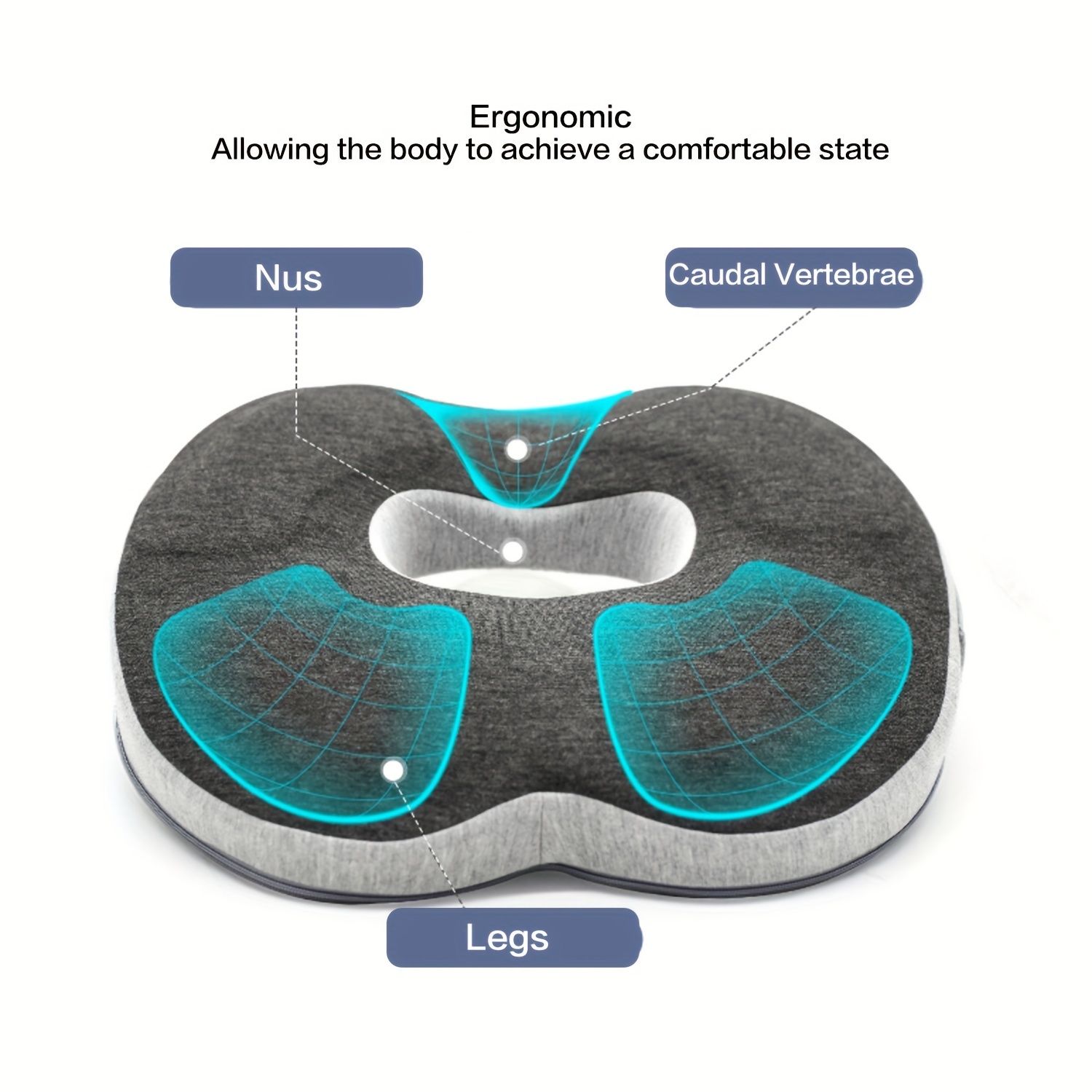 Donut Seat Cushion,donut Pillow,car Seat Pad,hemorrhoid Tailbone Cushion  For Office Chair/wheelchair,memory Foam,relieving Pressure For  Postpartum,prostate, Coccyx,sciatica Pain, Breathable Cover - Temu