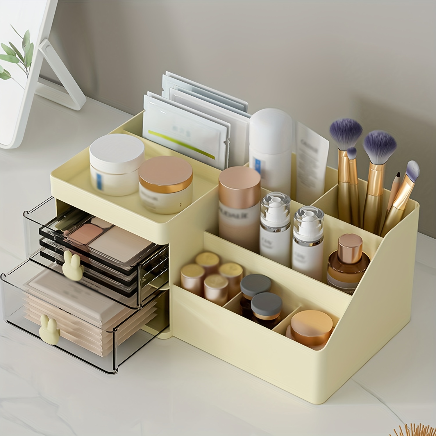 Desktop Rotating Cosmetic Storage Box Multi function Make Up - Temu