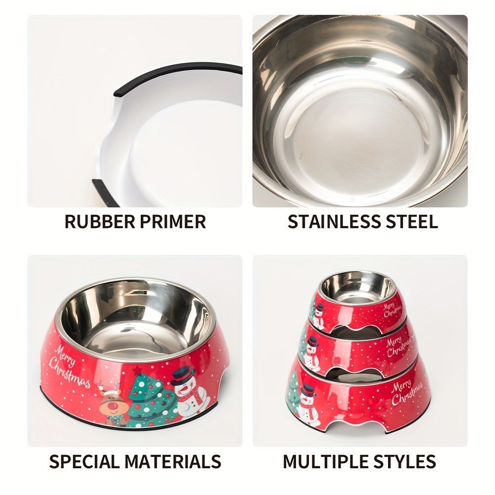 Christmas dog food store bowls