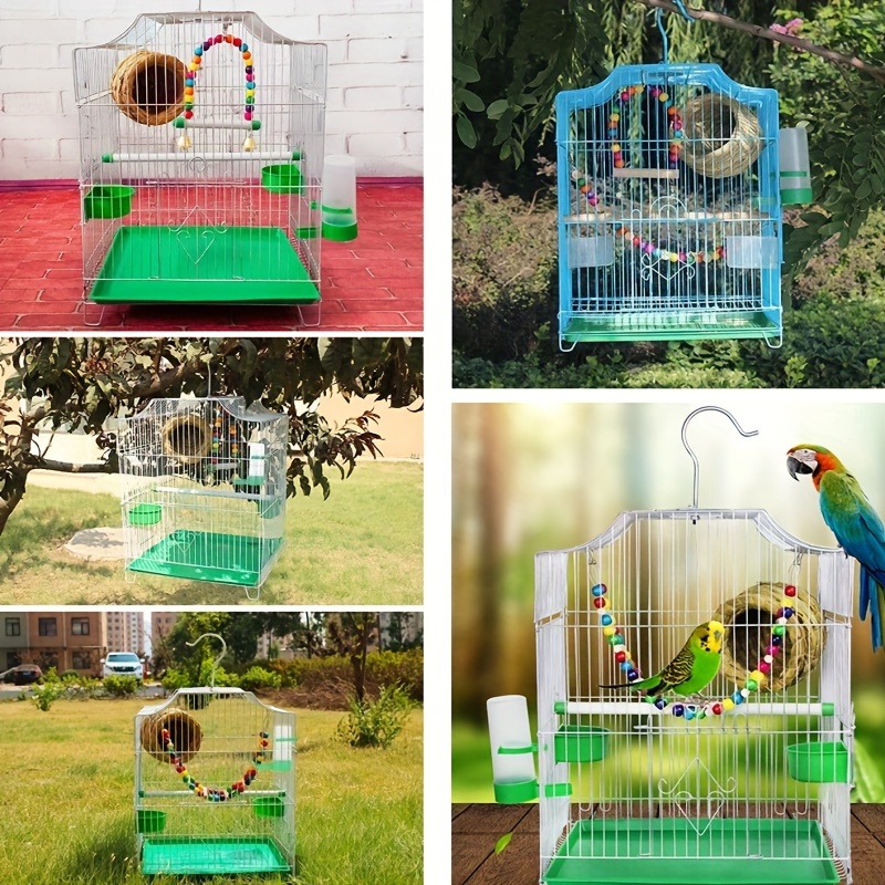 Dww-baignoire Oiseaux Cage Mangeoire Multifonctionnelle - Distributeur  Automatique De Nourriture Pour Oiseaux Perroquets, Accessoires Pour Cages  Oise