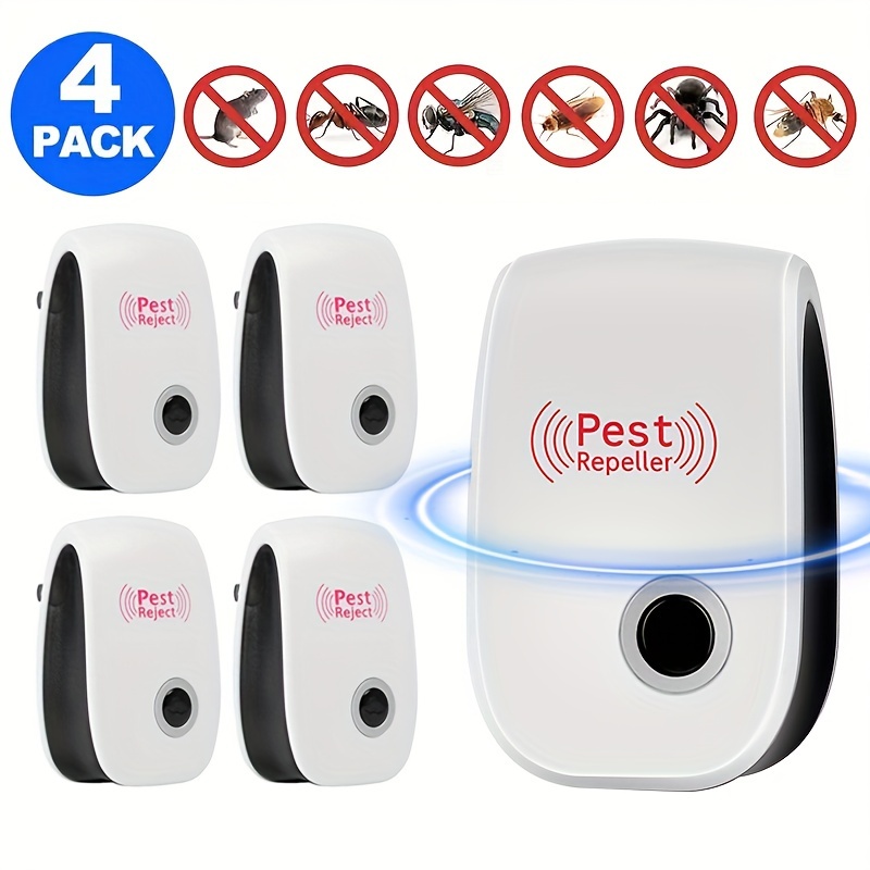 Pest Reject 6-Pack Ultrasonic Electronic Repeller Home Bug Rat
