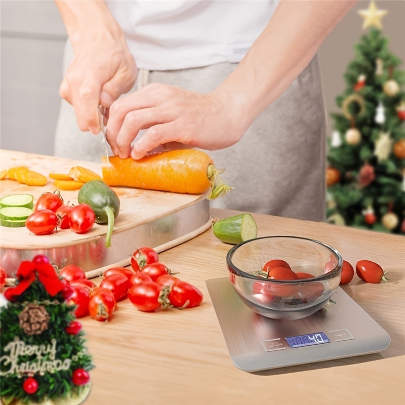 5/10KG Kitchen Scale Stainless Steel Portable Food Scale LED