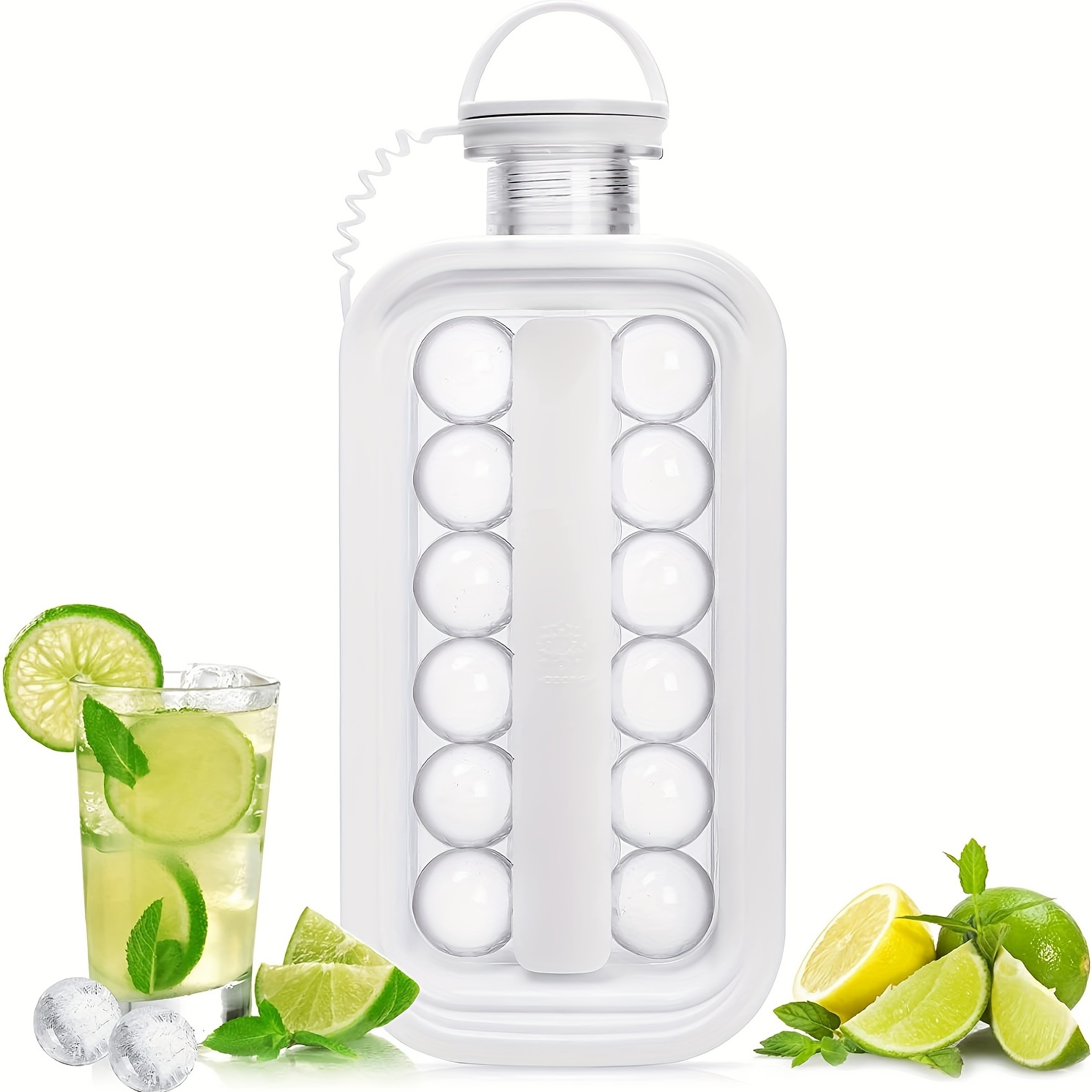 Ice Cube Trays 1 Portable Ice Ball Maker Kettle With Flat - Temu