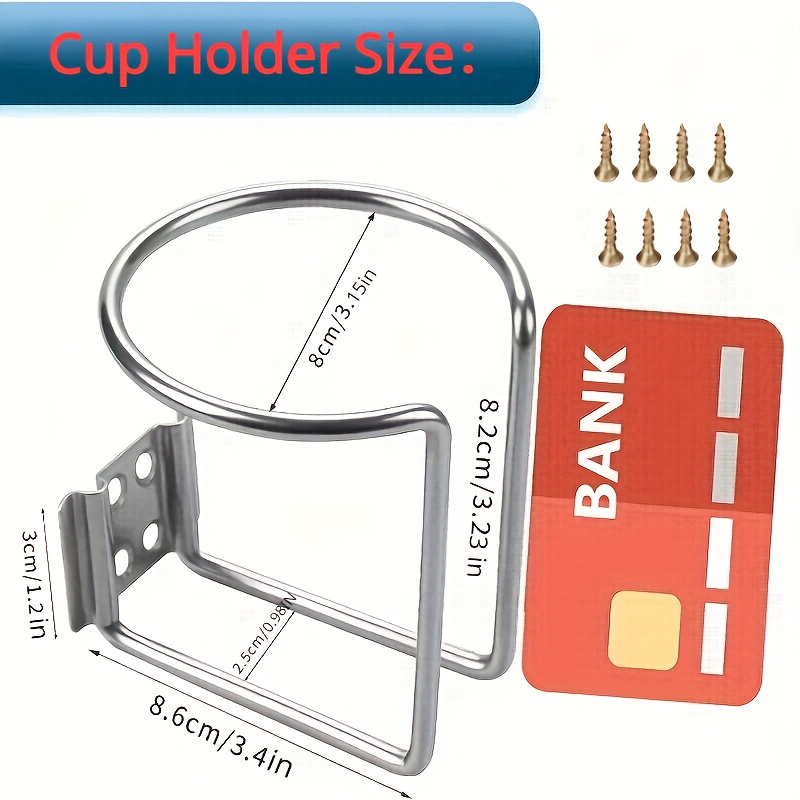 Stainless Steel Boat Ring Cup Drink Holder Universal Drinks - Temu