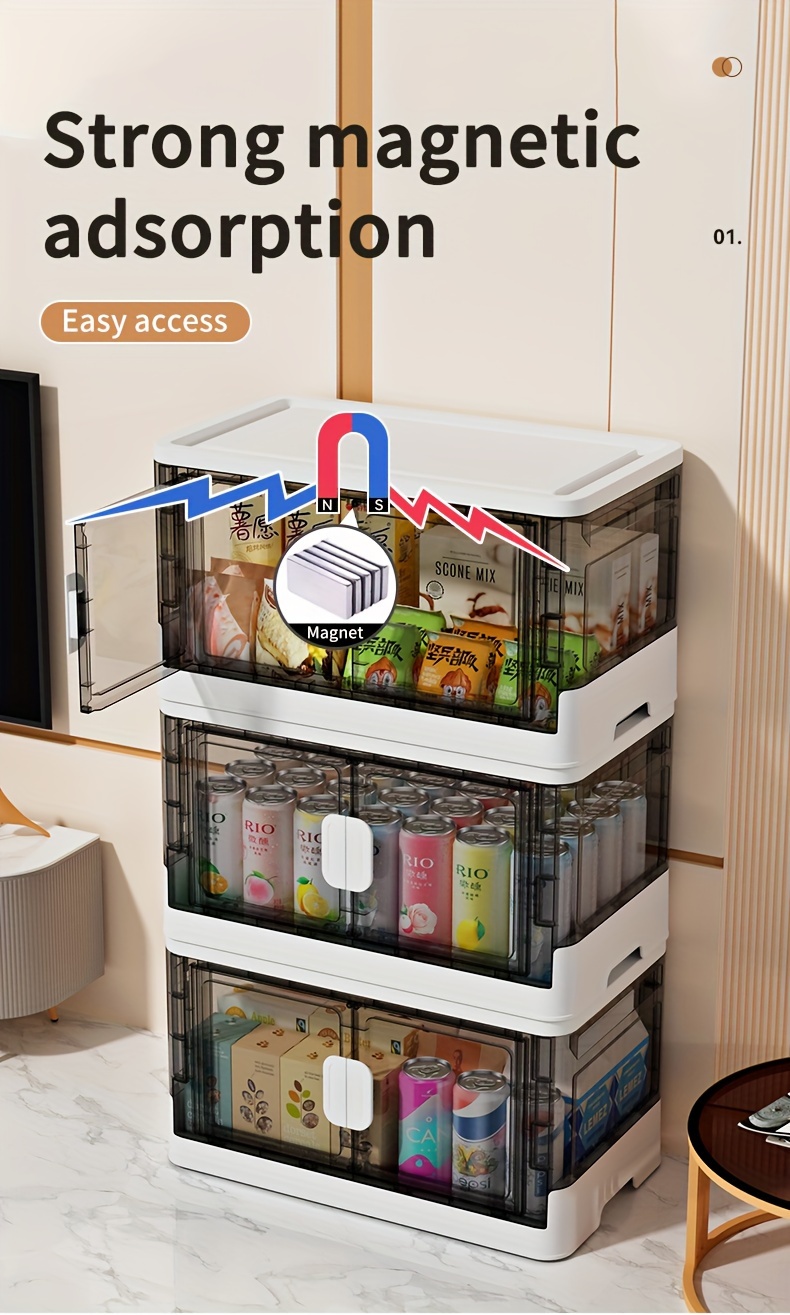 Storage Cabinet Storage Containers plastic Shelves Organizer - Temu