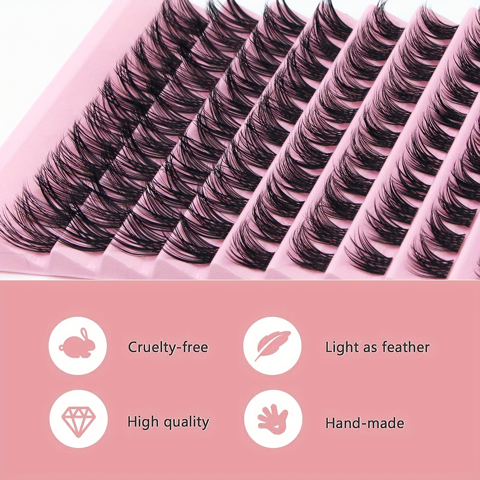 110Pcs DIY Eyelash Extensions 8 16mm False Lashes D Curling Natural Look