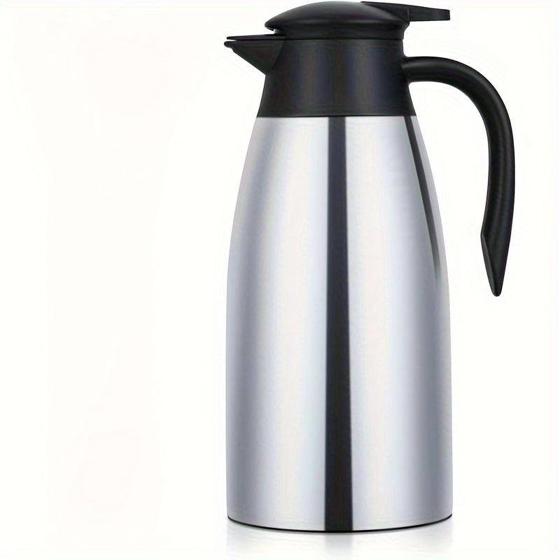Thermal Coffee Carafe - Large Stainless Steel Insulated Carafe - 1 Liter  Double Walled Vacuum Thermos Coffee and Beverage Dispenser with Tea Infuser