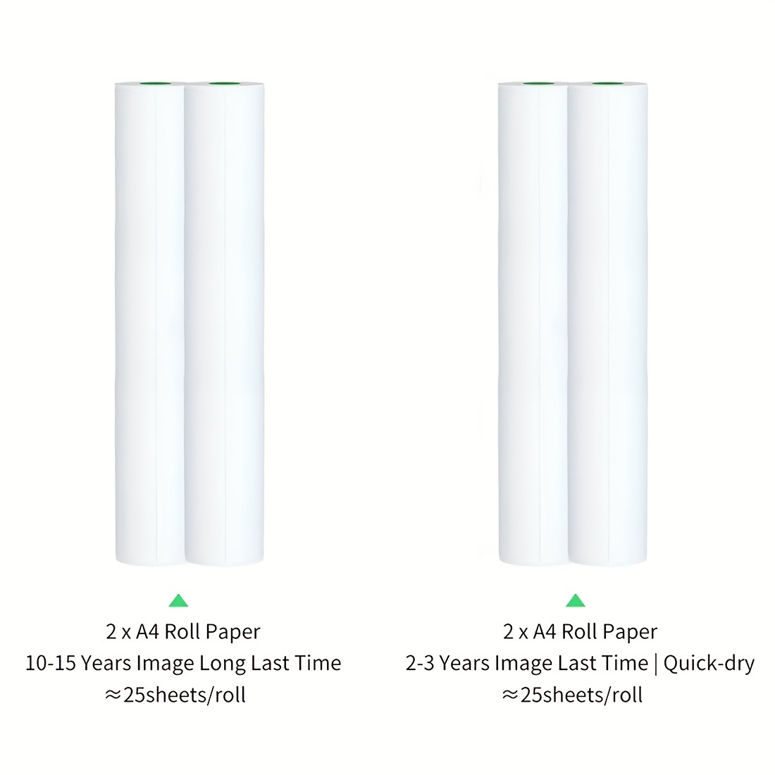 2 Rolls Official Thermal Paper A4 210X30mm/8.3*1.2in Thermal Fax Machine  Paper10-15 Years Or 2-3 Years Paper