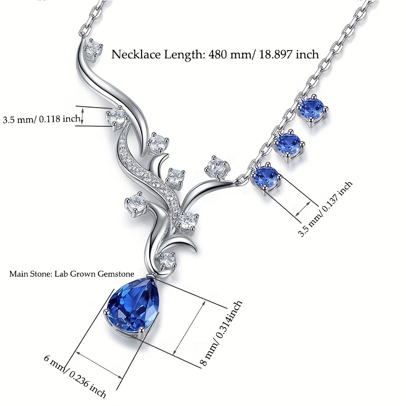 Blue hot sale gem necklace