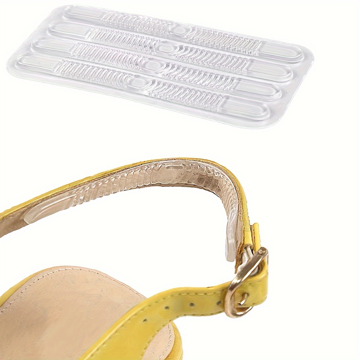 

4pcs Invisible Silicone Anti-slip Stickers For High Heels - Transparent, Self-adhesive Shoe Grips