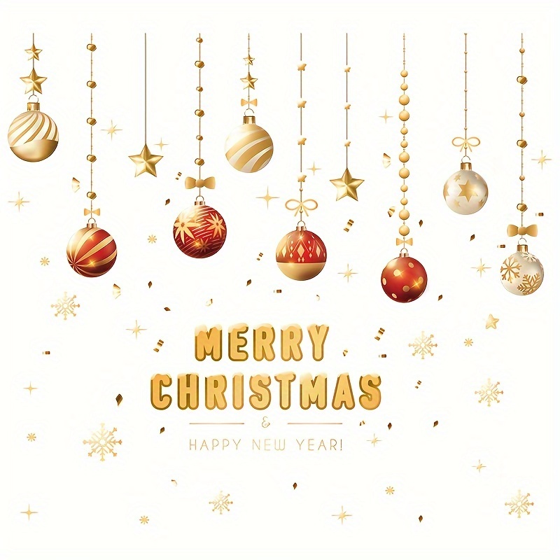 6PCS Christmas Window Decoration Static Stickers Set