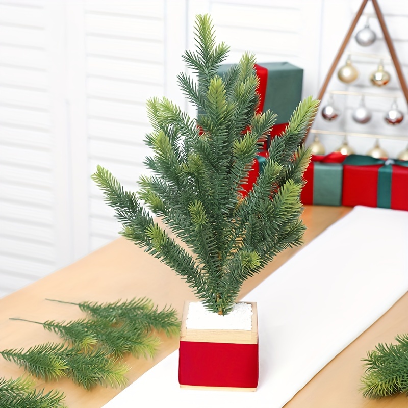 Christmas Artificial Pine Picks Garland Pine Leaves - Temu