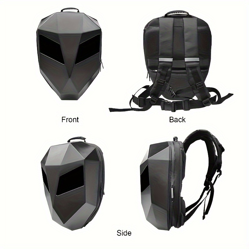 fashion led waterproof hard shell backpack for motorcycle bicycle cycling portable travel camping backpack gift for men and women details 4