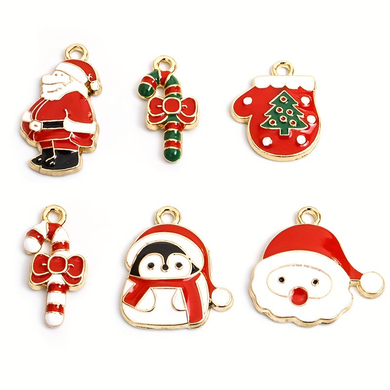 Santa Claus with Sleigh Christmas Charms Gold Plated (3 Pieces) – Krafts  and Beads