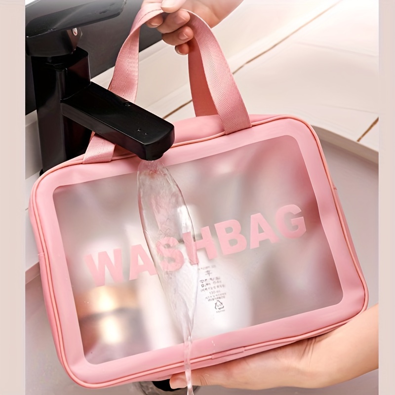 Portable Travel Toiletries Bag With Leakproof Containers For - Temu
