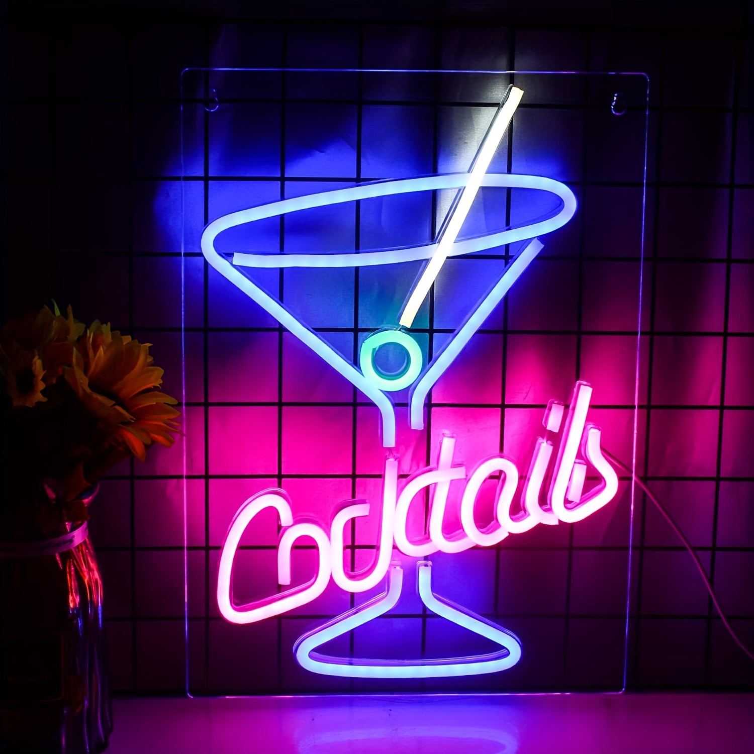 1 Stück Neon schilder „cocktails Cup“ Led schild Blaues - Temu Austria