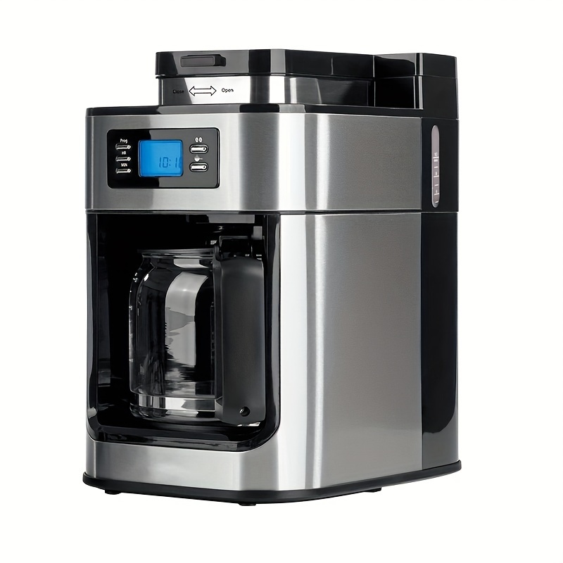 Coffee Maker With Lcd Display Screen Control Coffee Bean - Temu