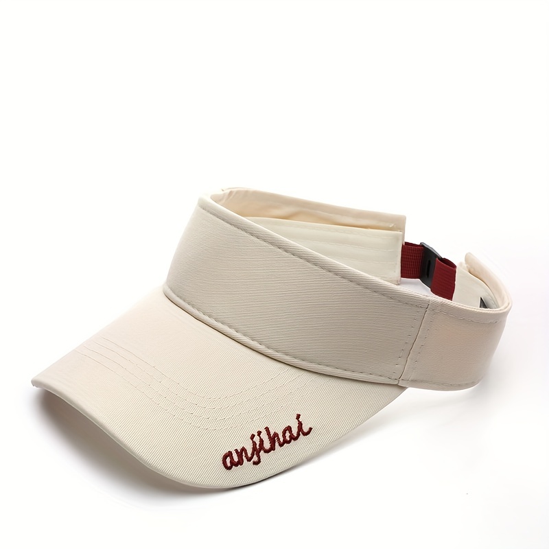 Men's Letter Embroidery Curved Eaves Sun Hat