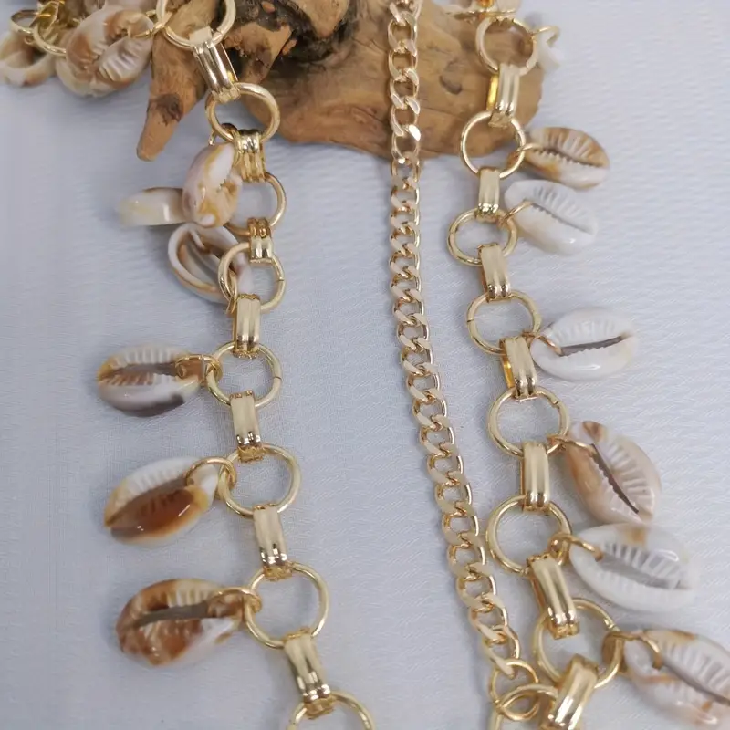 Shell Pendant Tassel Waist Chain Boho Golden Adjustable - Temu