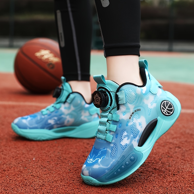 Cool Stylish Basketball Shoes For Boys Kids Teenagers, Breathable Anti Slip  Wear-resistant Low Top Shoes With Rotating Buckle For Indoor Outdoor  Training, All Seasons - Temu