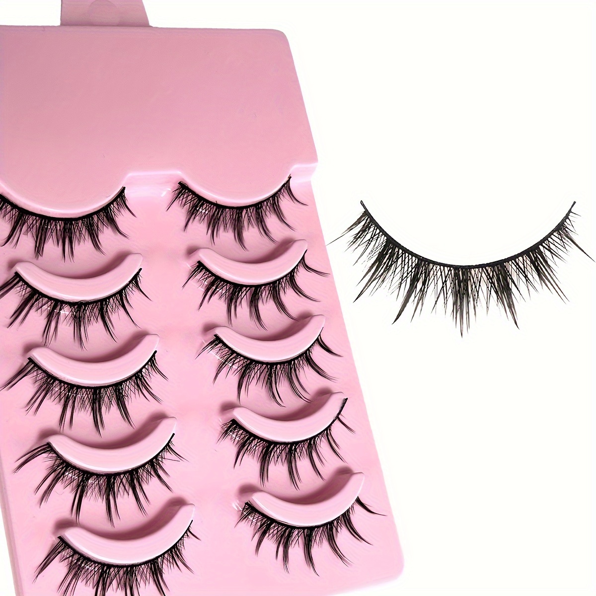 Spiky Manga Lashes Anime Cosplay Eyelashes Natural - Temu