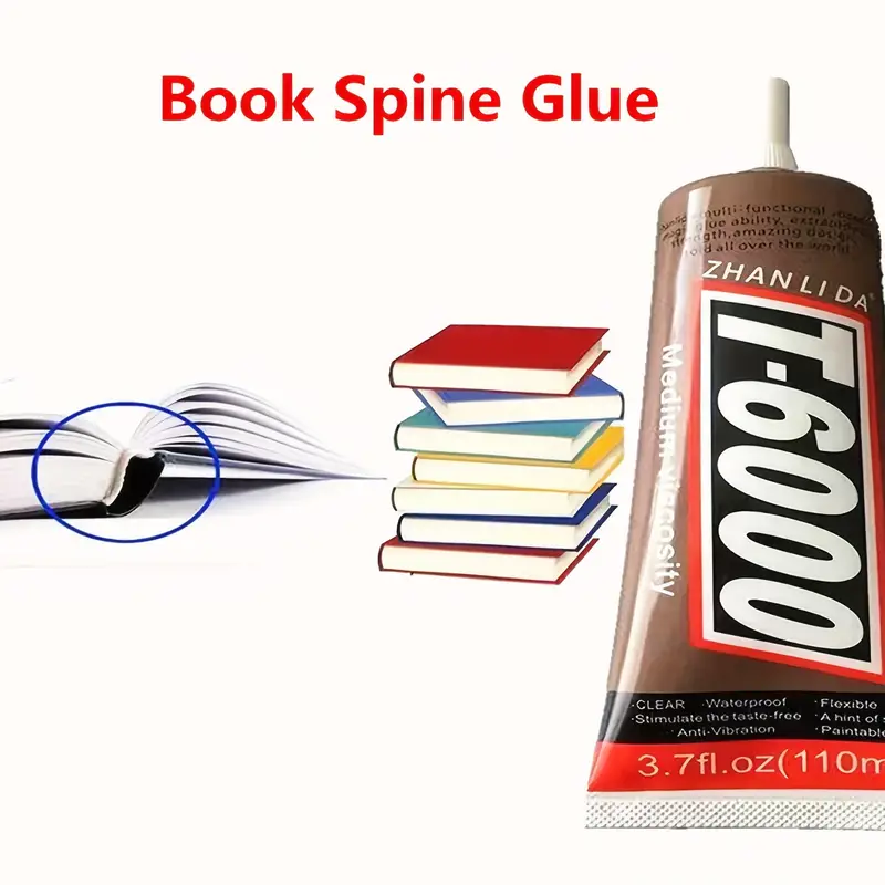 1pc, Glue Book Binding Glue For Book Spine Edge Repair Fluid Carton Shoebox  Book Thick Book T6000 Adhesive Book Binding Glue, Transparent Jewelry Meta