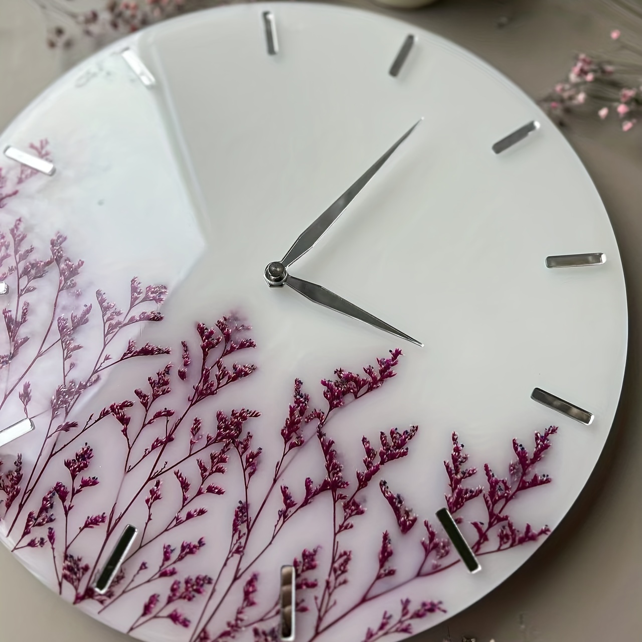 Round Clock Crystal Epoxy Resin Mold For Home Wall Hanging - Temu