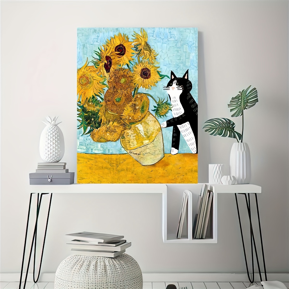 Van Gogh Sunflowers Flat Flower Window Sticker