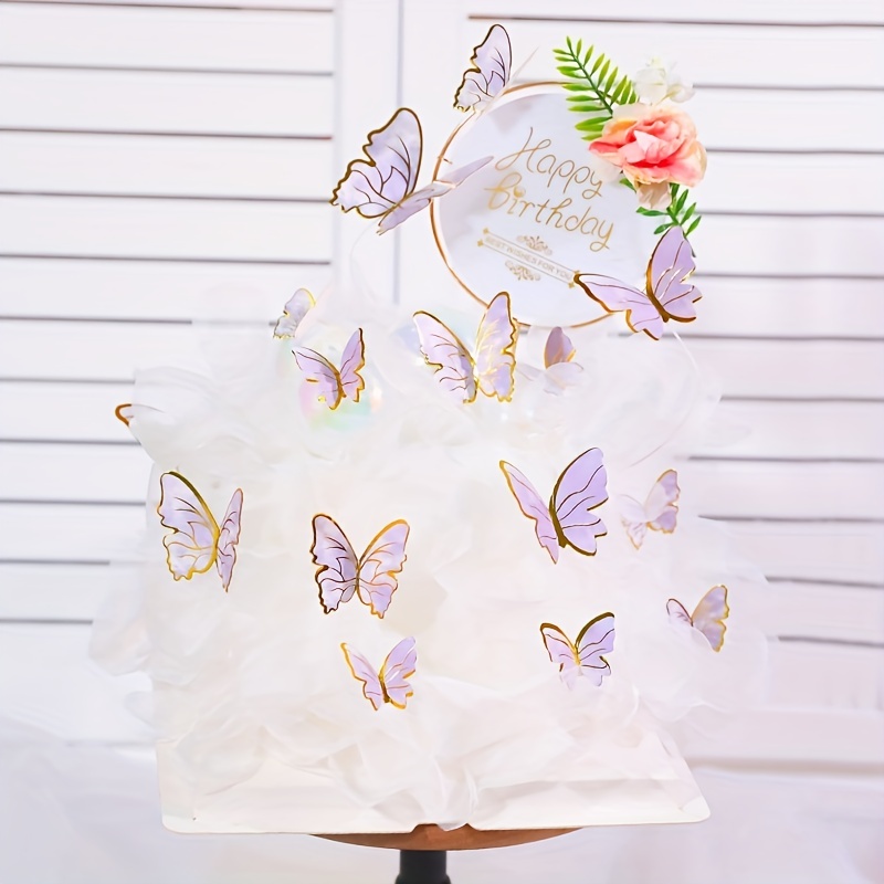 Papillons 3D Doré / 3D Butterflies - Wall decor or Sweet table decor
