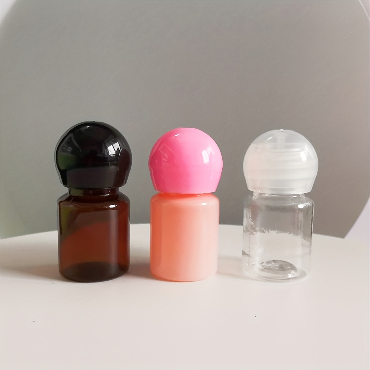 Mini Round PETG Bottle  Cosmetic Product Packaging - Plastic