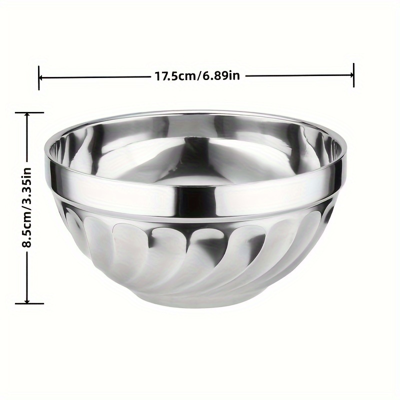 Hammered Pattern Mixing Bowl Stainless Steel Thickened Salad - Temu