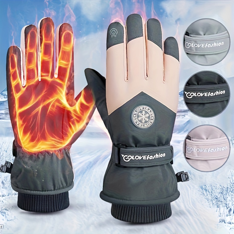 Electric Heated Gloves for Fishing Skiing Touch Screen Windproof Thermal  Glove Winter 3 Adjustable Heating Levels Hand Warmer
